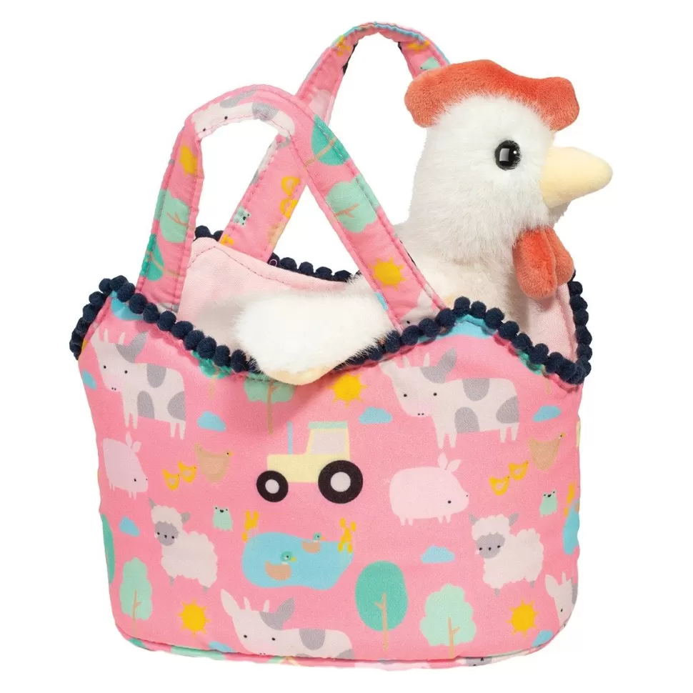 Best Sale Farm Friends Sassy Sak With White Hen Sassy Pet Saks