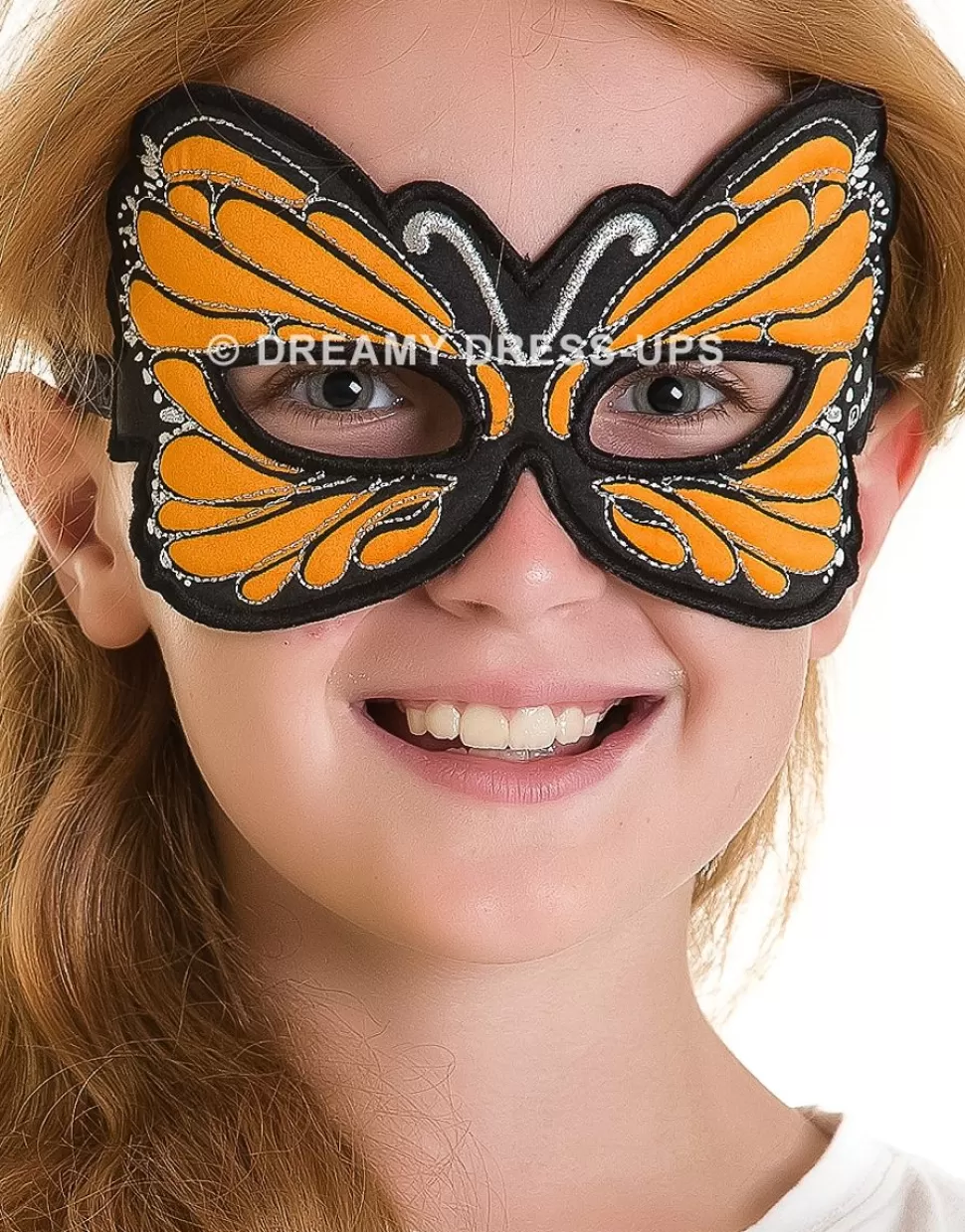 Store Orange Monarch Butterfly Fantasy Mask Dreamy Dress-Ups